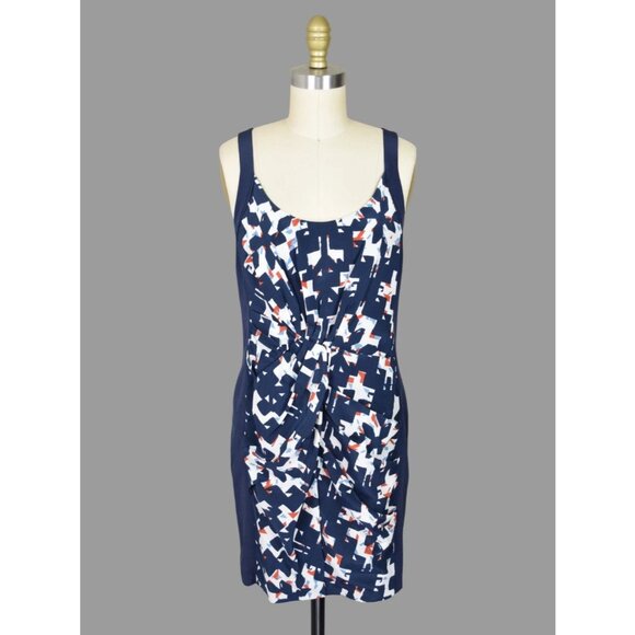 REBECCA MINKOFF SILK JOSHUA ABSTRACT SLEEVELESS TANK MINI DRESS - Picture 3 of 11